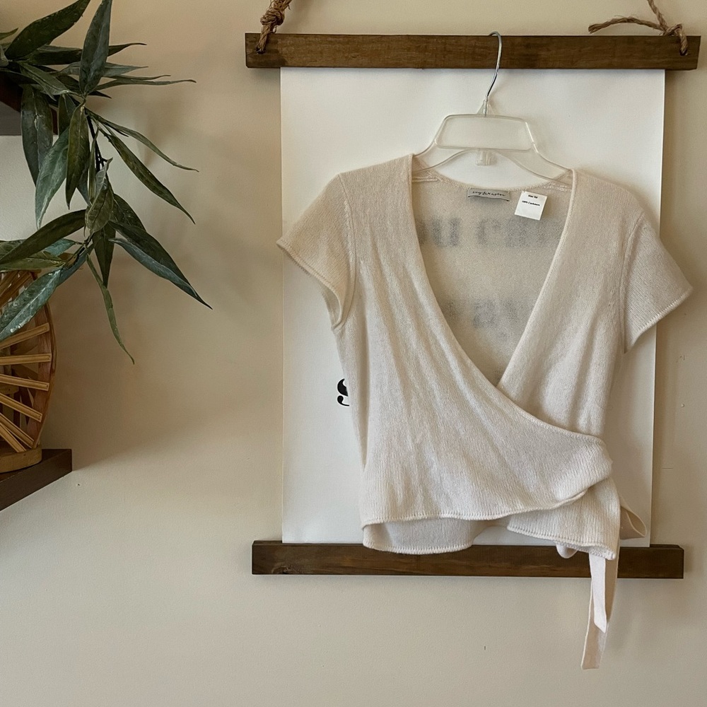 BHLDN Ivy and Aster Cashmere Wrap Crop Top